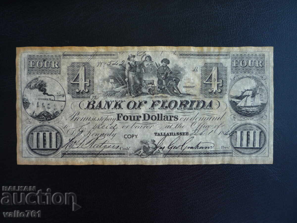 USA 4 dollars 1843 COPY !!! USA 4 dollars 1843 COPY !!!
