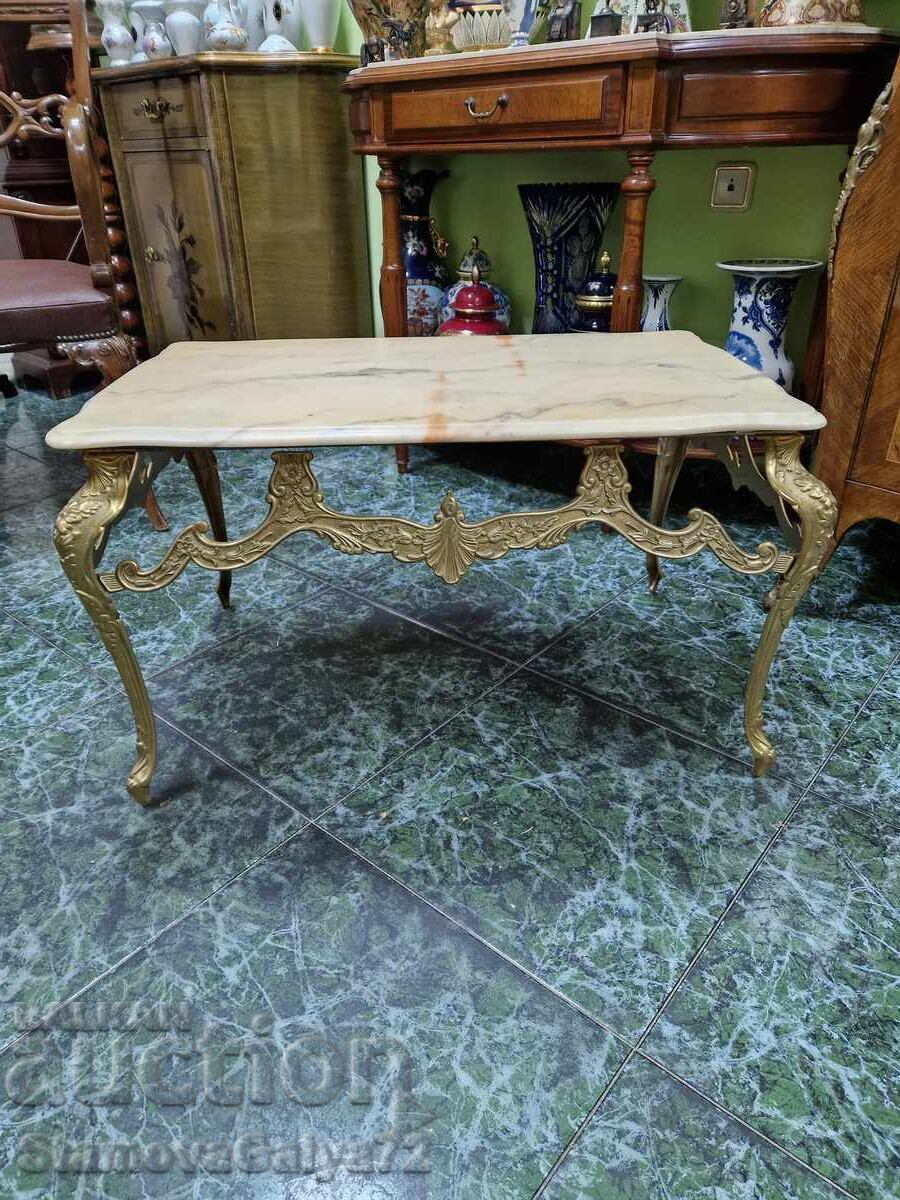 Beautiful Belgian bronze table with onyx with price 498.00 BGN | € 254.62