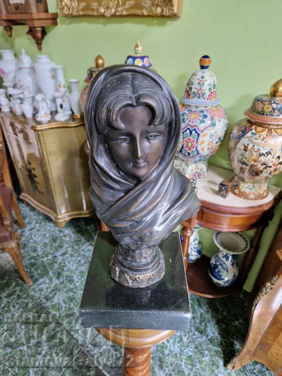 Auction Great antique French bronze bust Auction Great antique French bronze bust