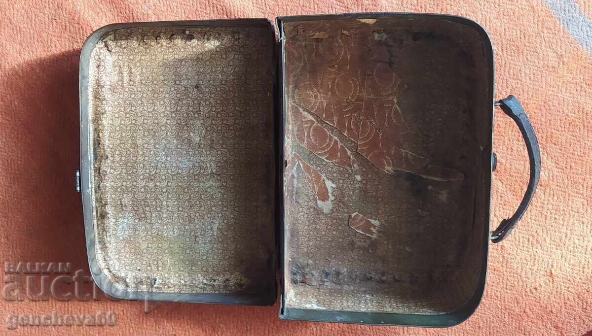 Rarity!!!Antique small leather suitcase - 5 Rarity!!!Antique small leather suitcase - 5