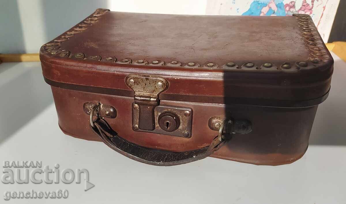 Rarity!!!Antique small leather suitcase Rarity!!!Antique small leather suitcase