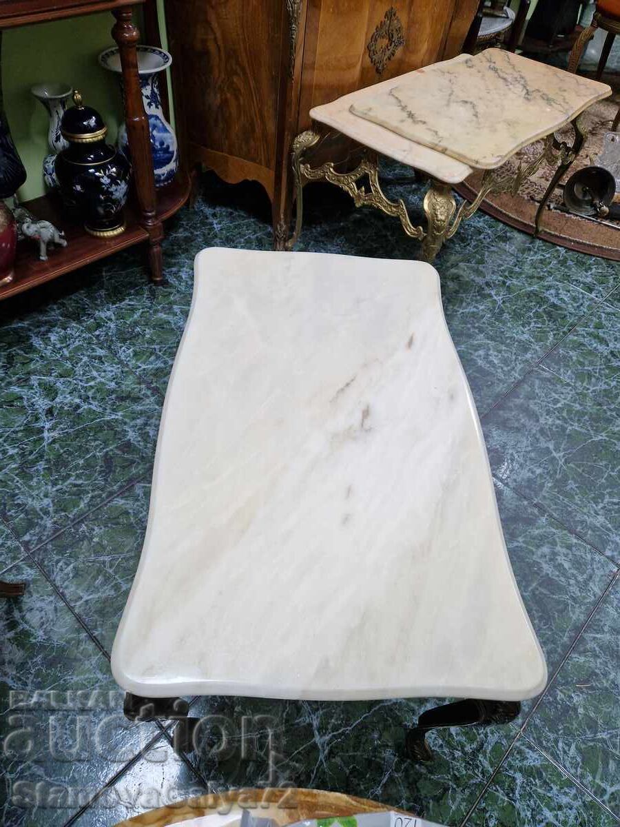 Great antique bronze coffee table with marble top - 7 Great antique bronze coffee table with marble top - 7