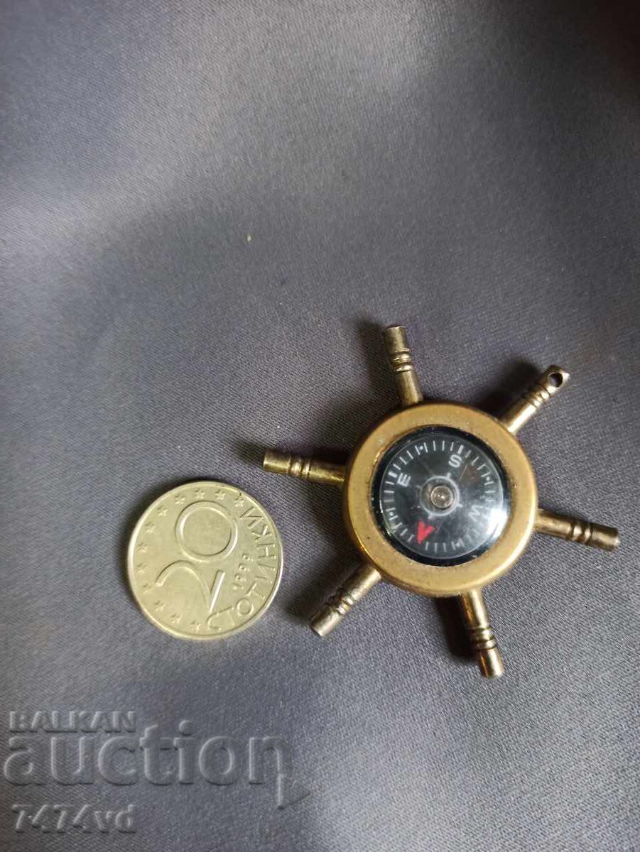 SMALL BRONZE COMPASS STEERING WHEEL with price 30.00 BGN | € 15.34 SMALL BRONZE COMPASS STEERING WHEEL with price 30.00 BGN | € 15.34