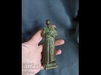 OLD BRONZE PLASTIC OF A PRAYER