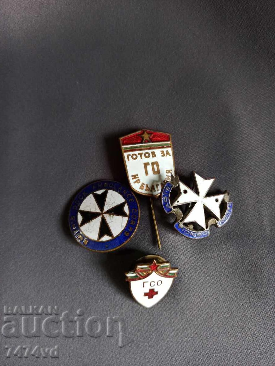 OLD MILITARY ENAMEL BADGES OLD MILITARY ENAMEL BADGES