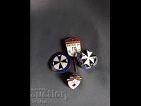 OLD MILITARY ENAMEL BADGES