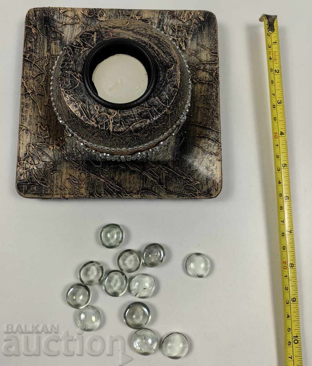 Delivery of UNUSED WOODEN CANDLE HOLDER CANDLEHOLDER PLATE BOX Delivery of UNUSED WOODEN CANDLE HOLDER CANDLEHOLDER PLATE BOX