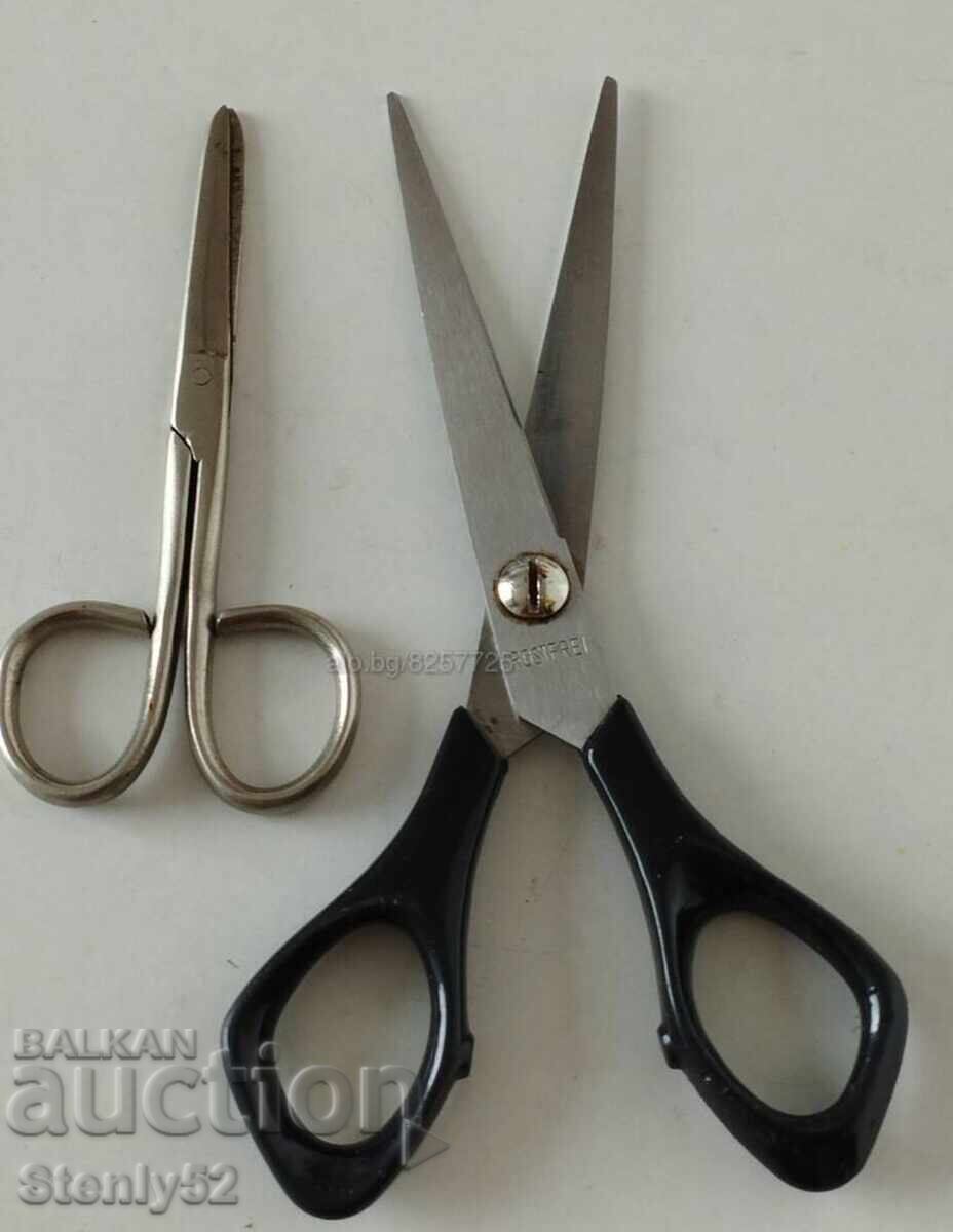 2 small scissors 2 small scissors