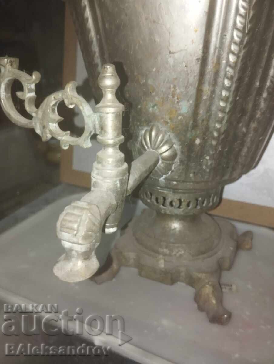 Παλιό σαμοβάρι άνθρακα σπάνιο και μεγάλο - 6