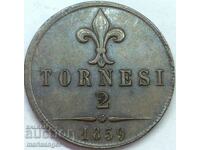 2 Tornesi 1859 Italy Francis II (1859-1860) - quality