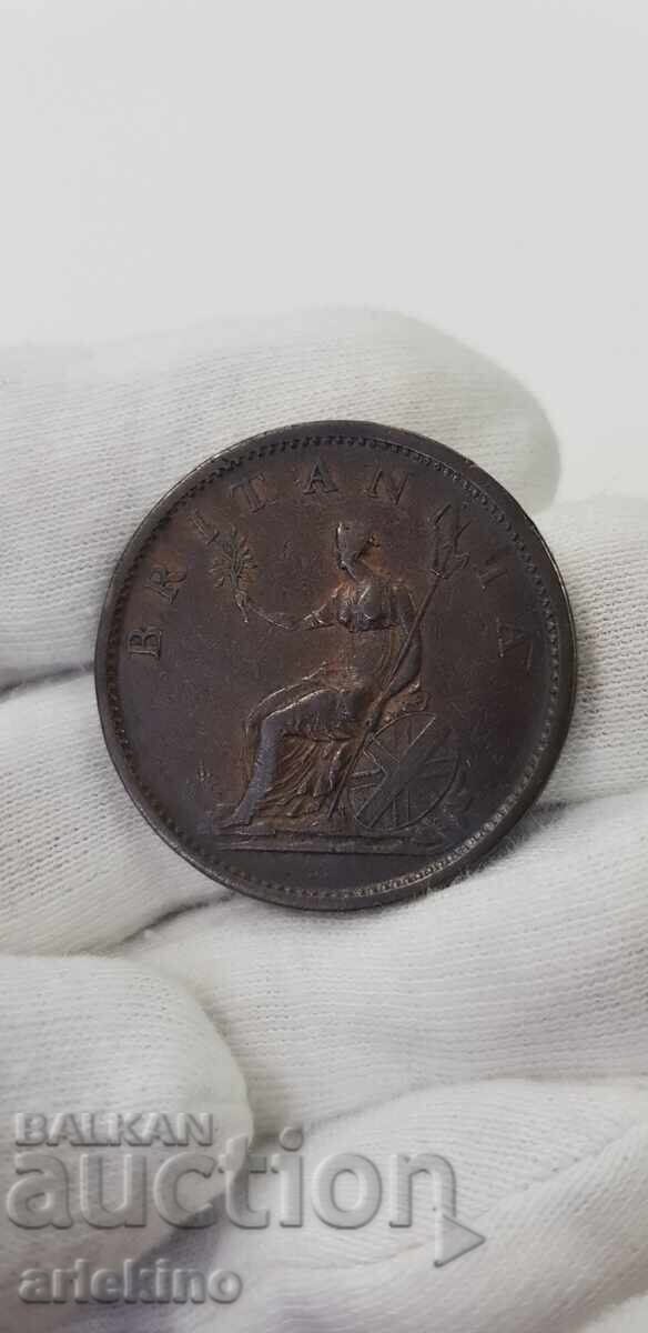 Rare Copper 1 Penny Coin 1806 - England GEORGIUS III - 5 Rare Copper 1 Penny Coin 1806 - England GEORGIUS III - 5