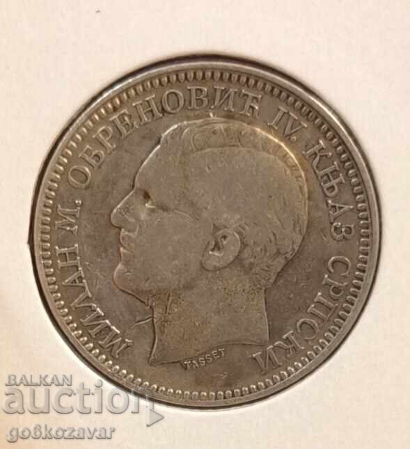 Serbia 2 dinars 1879 Silver! Rare! R with price 60.00 BGN | € 30.68 Serbia 2 dinars 1879 Silver! Rare! R with price 60.00 BGN | € 30.68