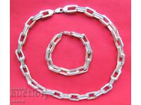 Set lant si bratara din argint