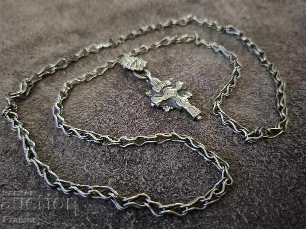 Auction Unique Renaissance 19th century silver Cross encolpion primitive Auction Unique Renaissance 19th century silver Cross encolpion primitive