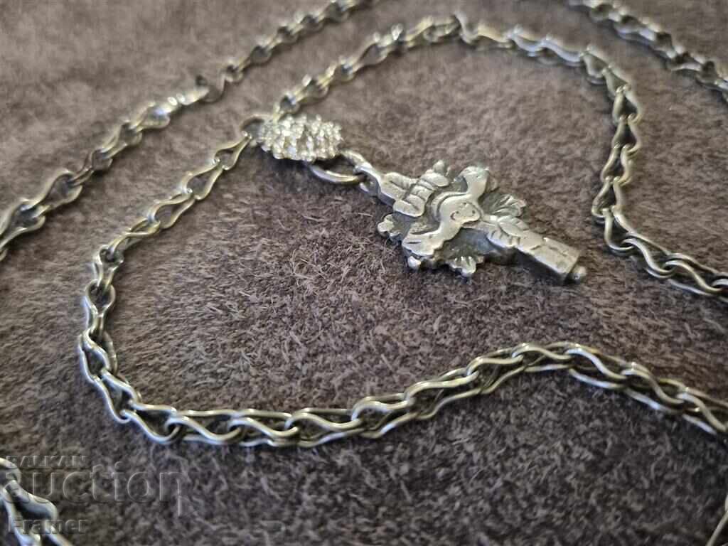 Unique Renaissance 19th century silver Cross encolpion primitive - 5 Unique Renaissance 19th century silver Cross encolpion primitive - 5