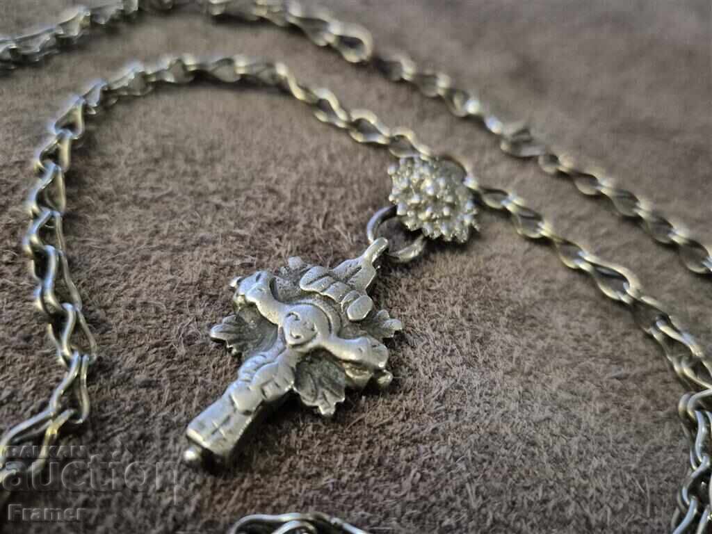 Unique Renaissance 19th century silver Cross encolpion primitive - 6 Unique Renaissance 19th century silver Cross encolpion primitive - 6