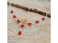 Silver necklace with Amber (5634)