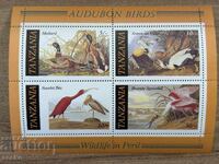 Tanzania - Păsări - 200 de ani de la nașterea lui Audubon (1986) MNH