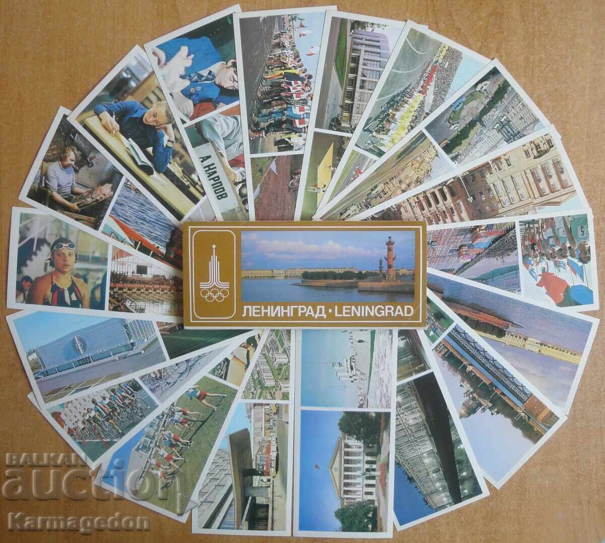 Set of postcards from Leningrad 1980 - 18 pieces Set of postcards from Leningrad 1980 - 18 pieces