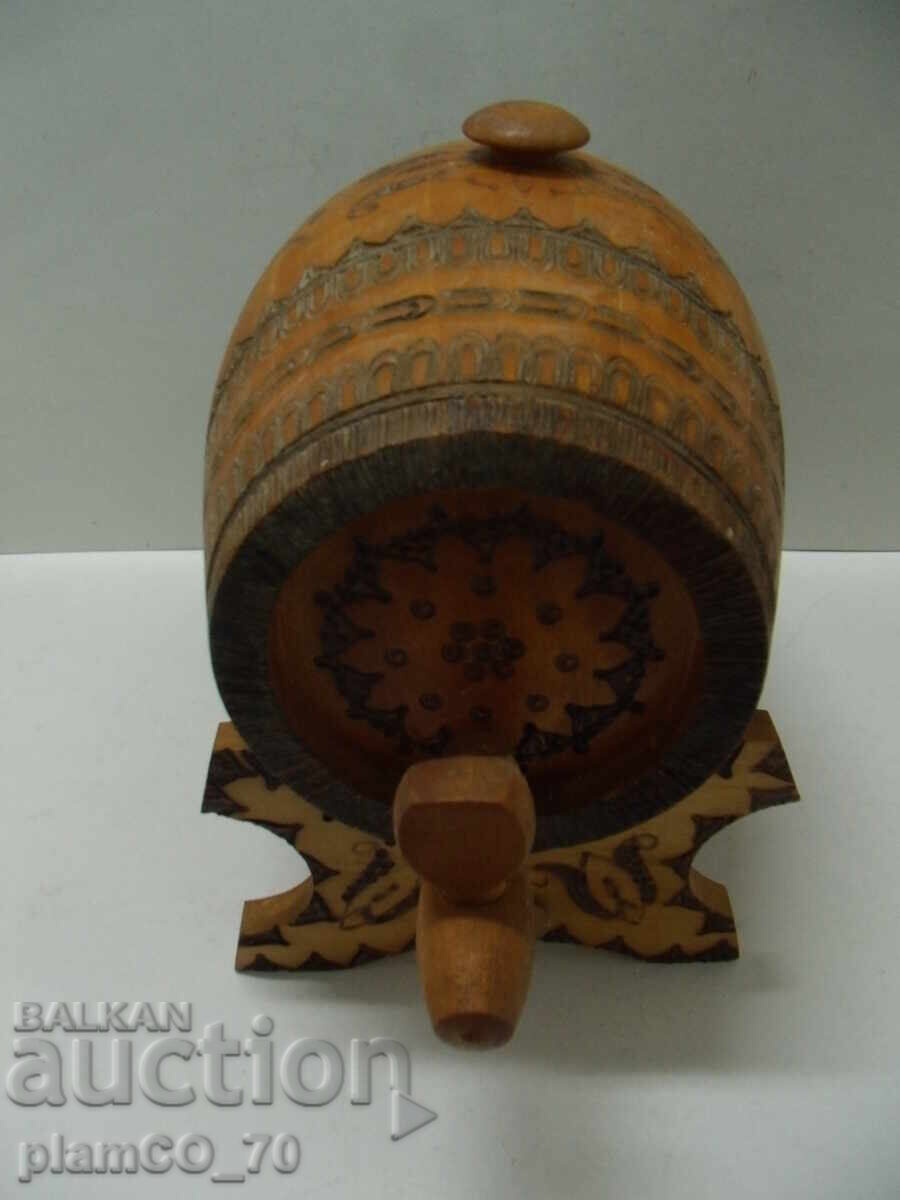 №*7857 old small wooden barrel - ornaments - pyrography - 5 №*7857 old small wooden barrel - ornaments - pyrography - 5