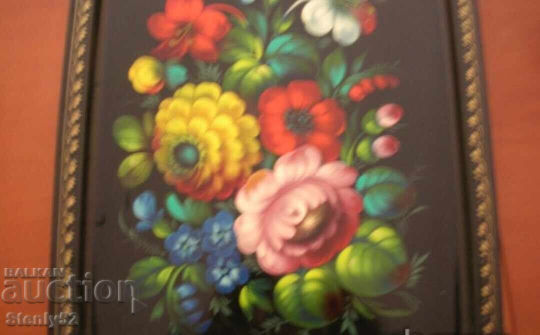 Large Russian serving tray with price 30.00 BGN | € 15.34 Large Russian serving tray with price 30.00 BGN | € 15.34