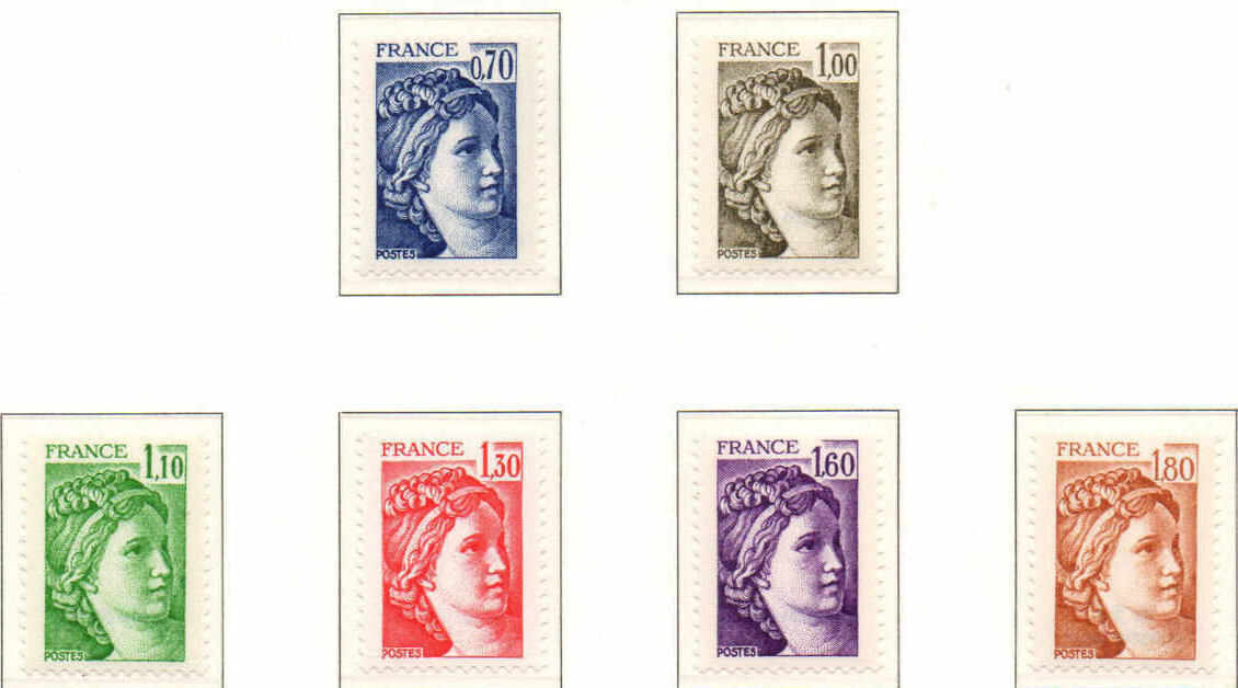 1979. France. "Sabine" - New values. 1979. France. "Sabine" - New values.