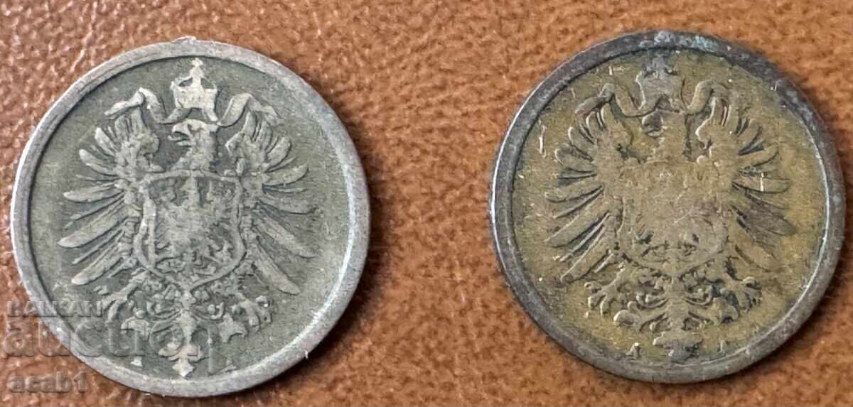 2 pfennig 1875/1876 with price 9.99 BGN | € 5.11 2 pfennig 1875/1876 with price 9.99 BGN | € 5.11