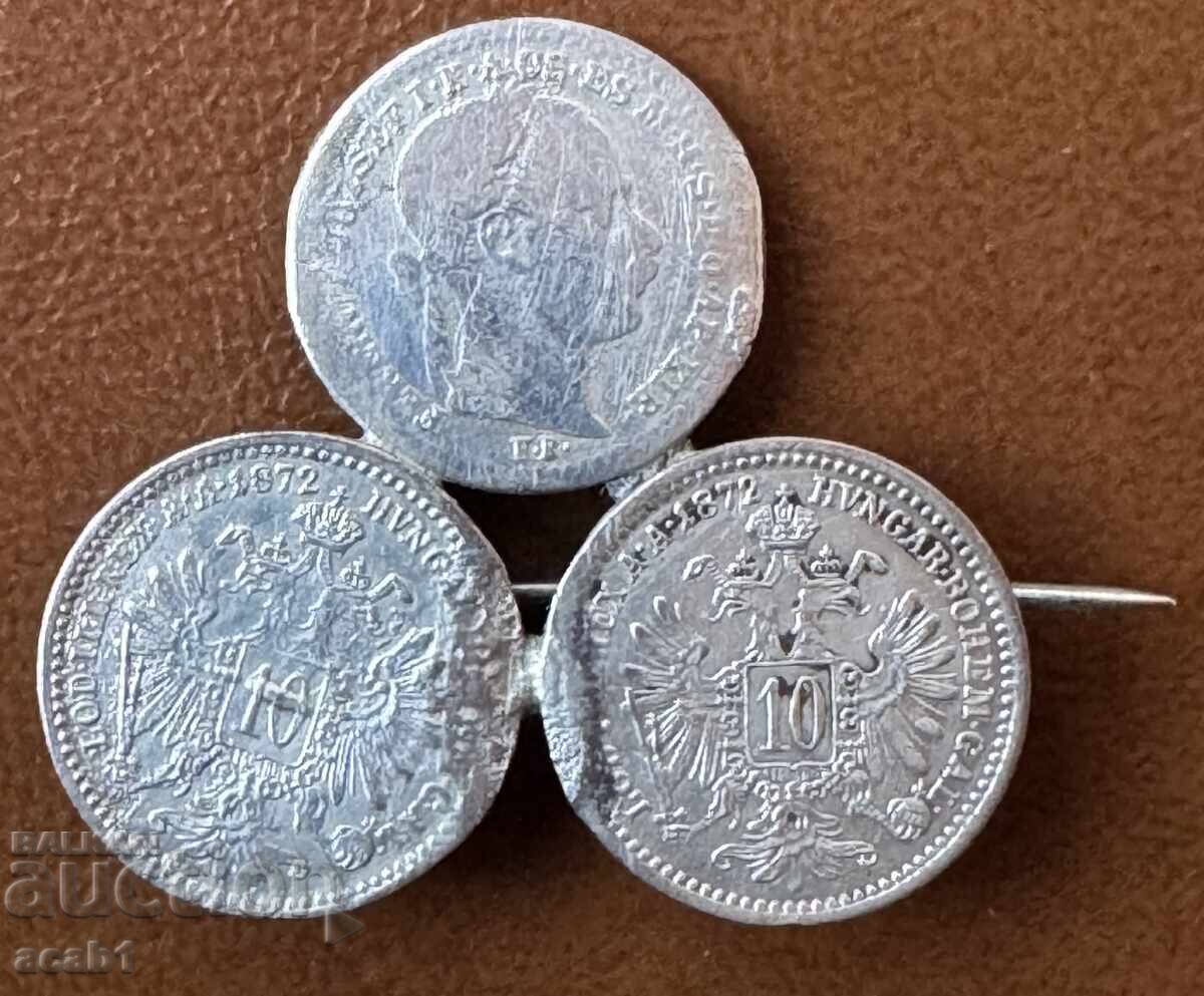 Broșă monedă de argint Broșă monedă de argint