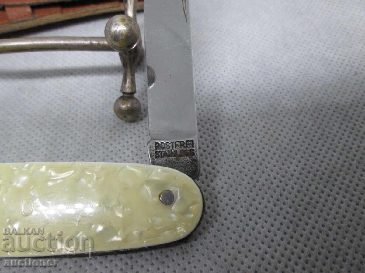 OLD POCKET KNIFE WWII-MOTHER OF PEARL O.FRITZE MARKING - 5 OLD POCKET KNIFE WWII-MOTHER OF PEARL O.FRITZE MARKING - 5