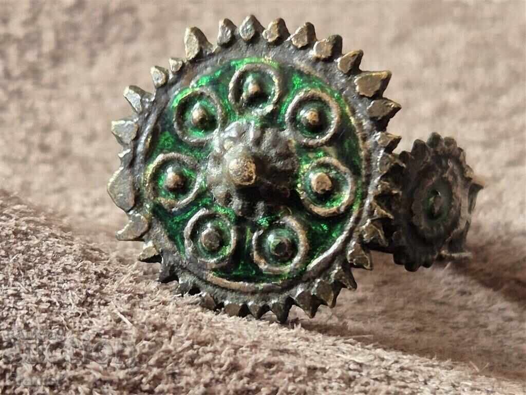 19th century Renaissance silver enamel ring, pafta pafti with price € 80.00 | 156.47 BGN