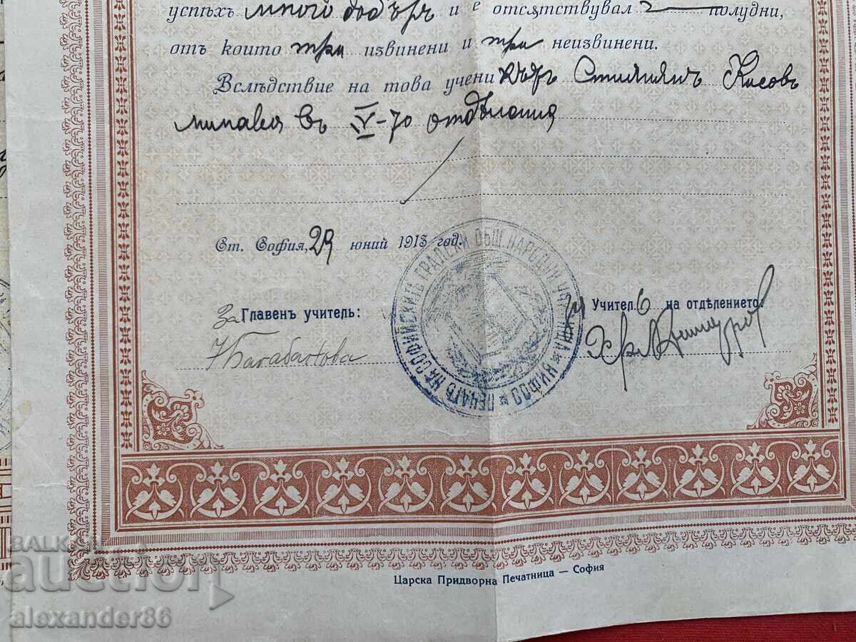 Delivery of Sofia Schools 1911-12-13 Certificates Delivery of Sofia Schools 1911-12-13 Certificates