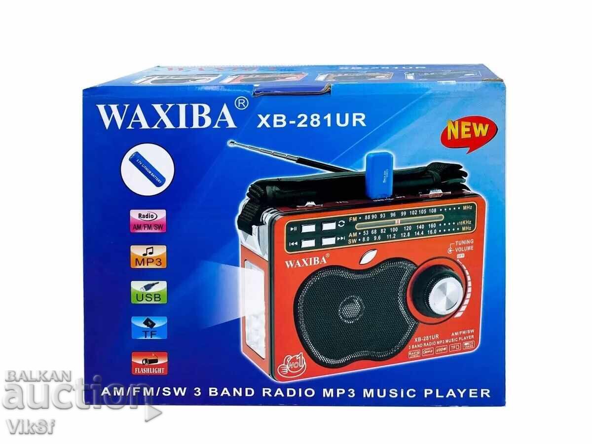 WAXIBA 281 BT Portable audio system, FM MP3 SD USB+flashlight with price 26.50 BGN | € 13.55