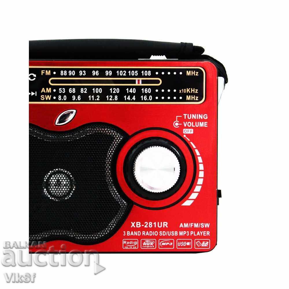 Delivery of WAXIBA 281 BT Portable audio system, FM MP3 SD USB+flashlight