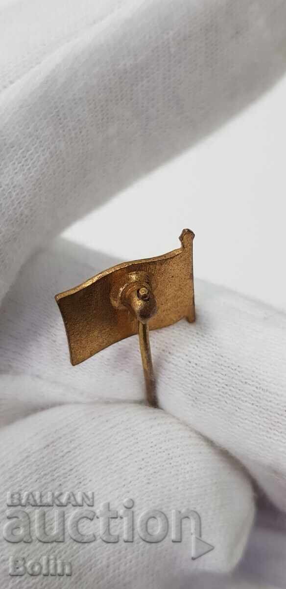 Rare Russian Imperial White Guard Badge, Flag Badge 1917-20 - 5