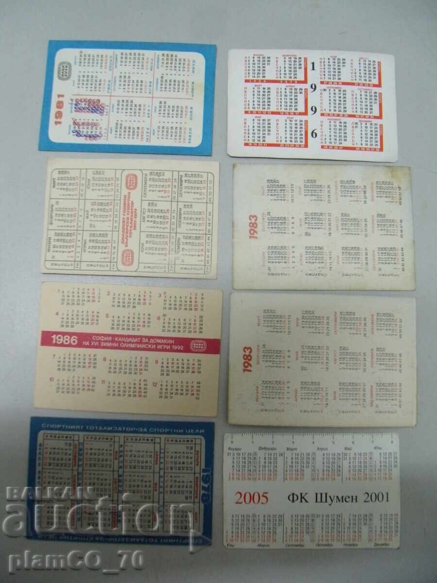 Delivery of №*7859 lot - 8 old calendars - football teams Delivery of №*7859 lot - 8 old calendars - football teams