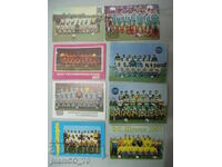 №*7859 lot - 8 old calendars - football teams