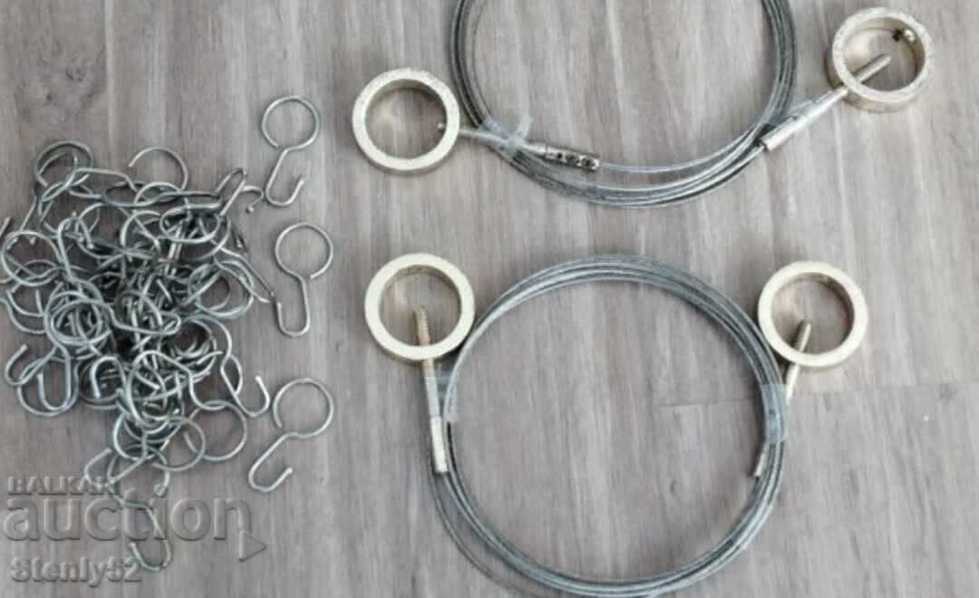 2 buc. muluri vechi 2,20 cm cu întinzători din alamă