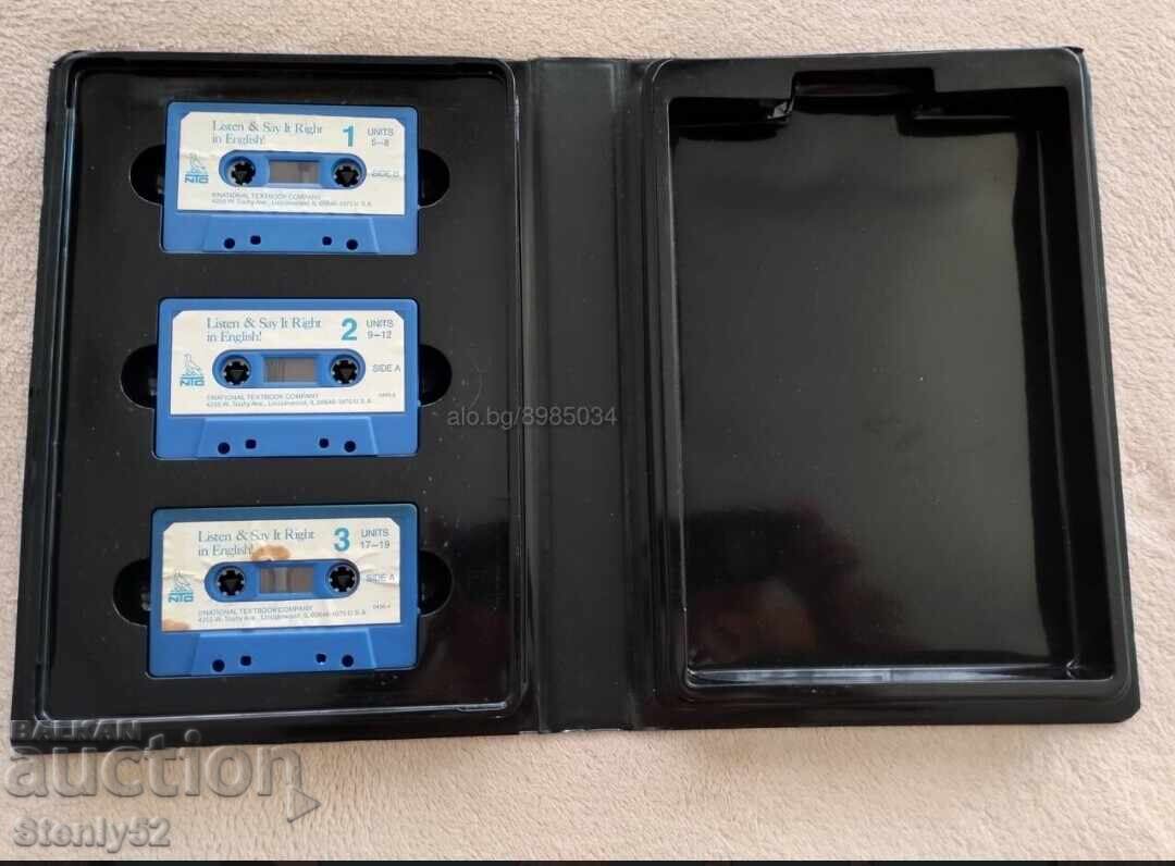 3 cassettes on advanced English speaking. - 5