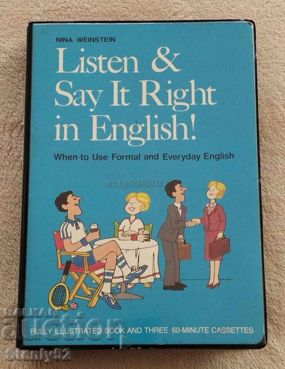 3 cassettes on advanced English speaking.