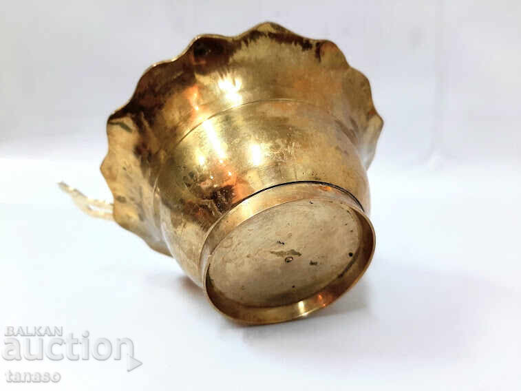 Old brass sugar bowl with spoon (1.3) - 7 Old brass sugar bowl with spoon (1.3) - 7
