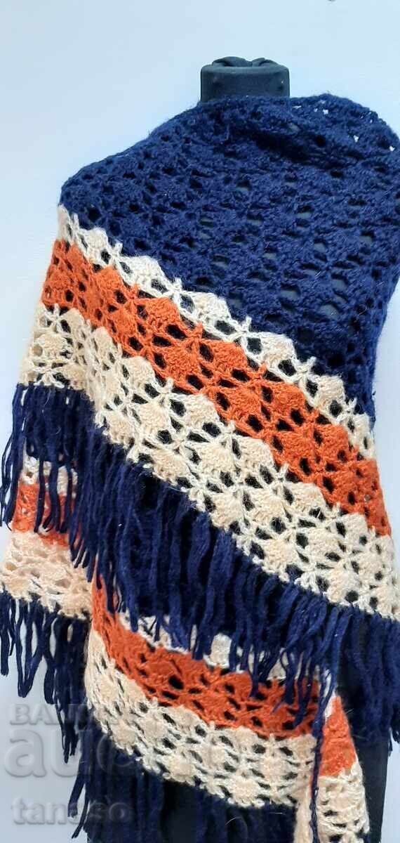 Large hand-knitted wool scarf, cape (18.2) with price 40.00 BGN | € 20.45 Large hand-knitted wool scarf, cape (18.2) with price 40.00 BGN | € 20.45