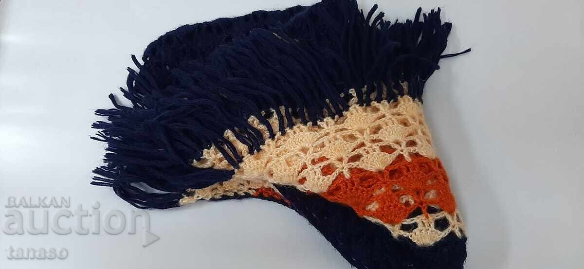 Large hand-knitted wool scarf, cape (18.2) - 6 Large hand-knitted wool scarf, cape (18.2) - 6