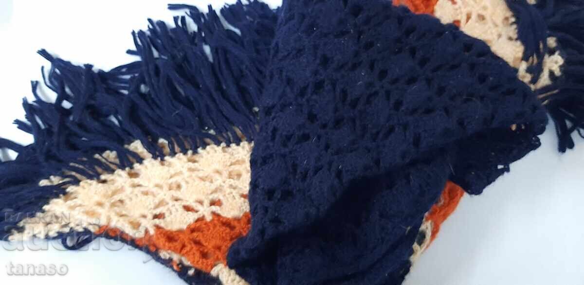 Large hand-knitted wool scarf, cape (18.2) - 7 Large hand-knitted wool scarf, cape (18.2) - 7