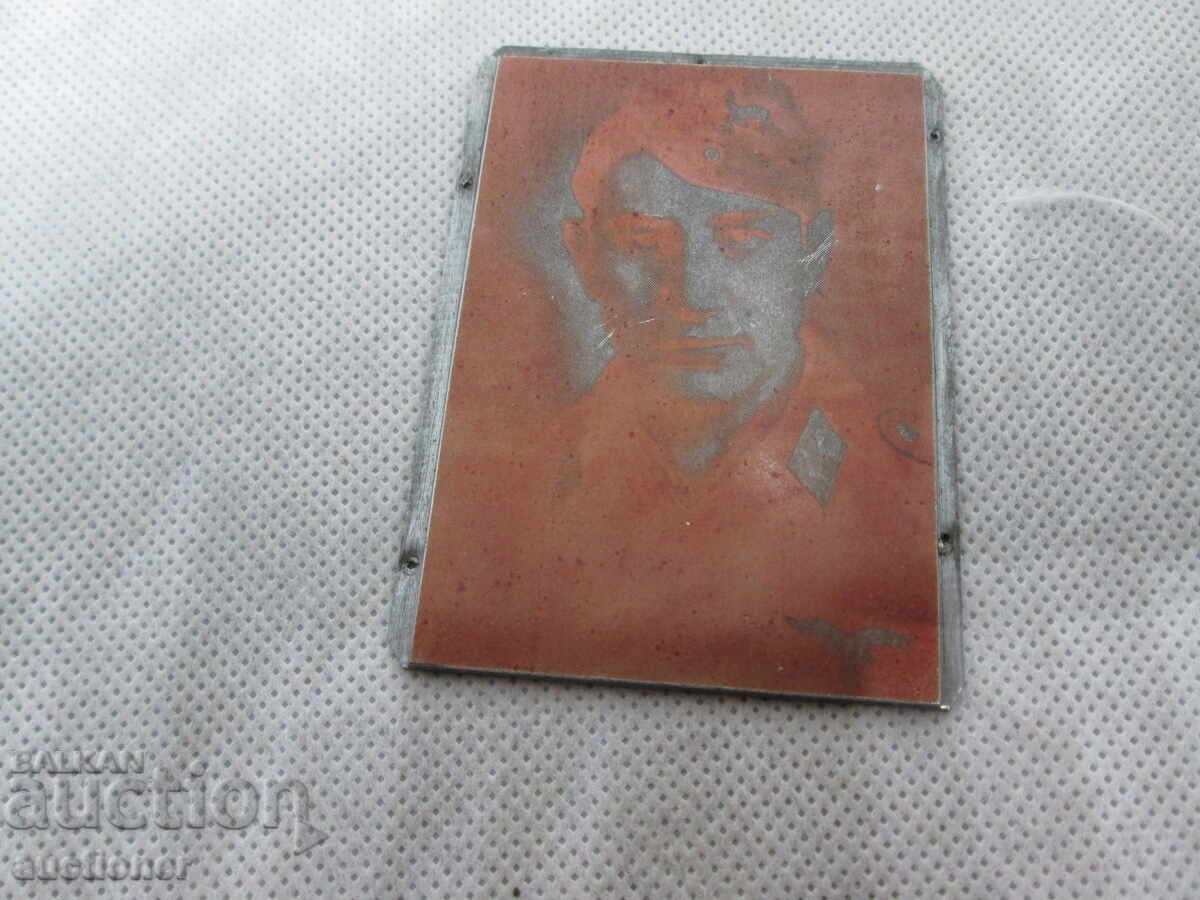 PLACA FOTOGRAFICA LUFTWAFFE STICLA ORIGINALA - 5