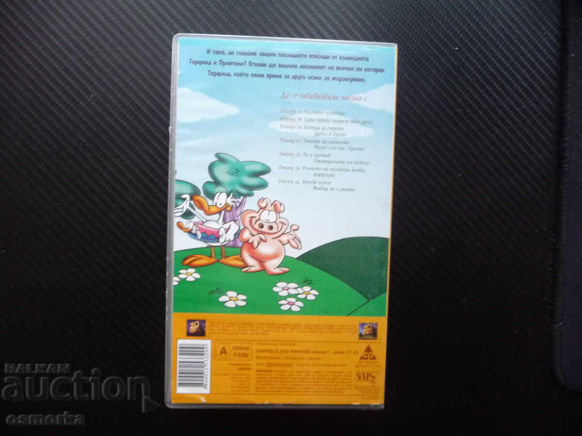 Auction  Garfield and Friends VHS movie over 3 hours with the beloved cat Zab