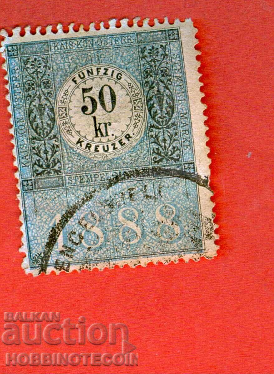 AUSTRIA - TIMBRIE - TIMBLA - 50 Kr - 1888