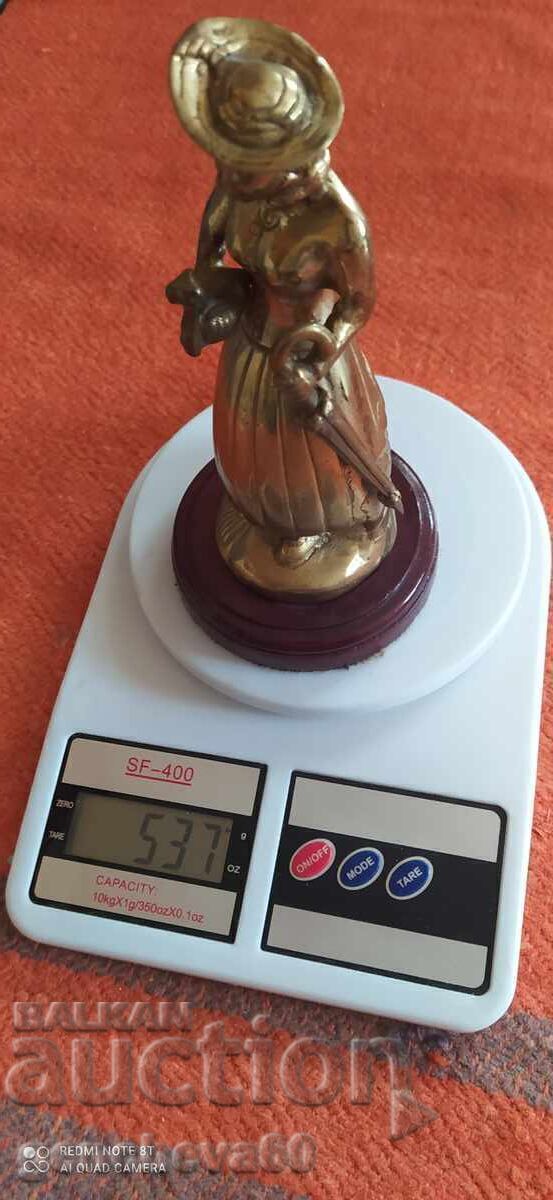 Δημοπρασία Παλαιό μπρούτζινο γλυπτό «Κυρία με σκυλάκι»