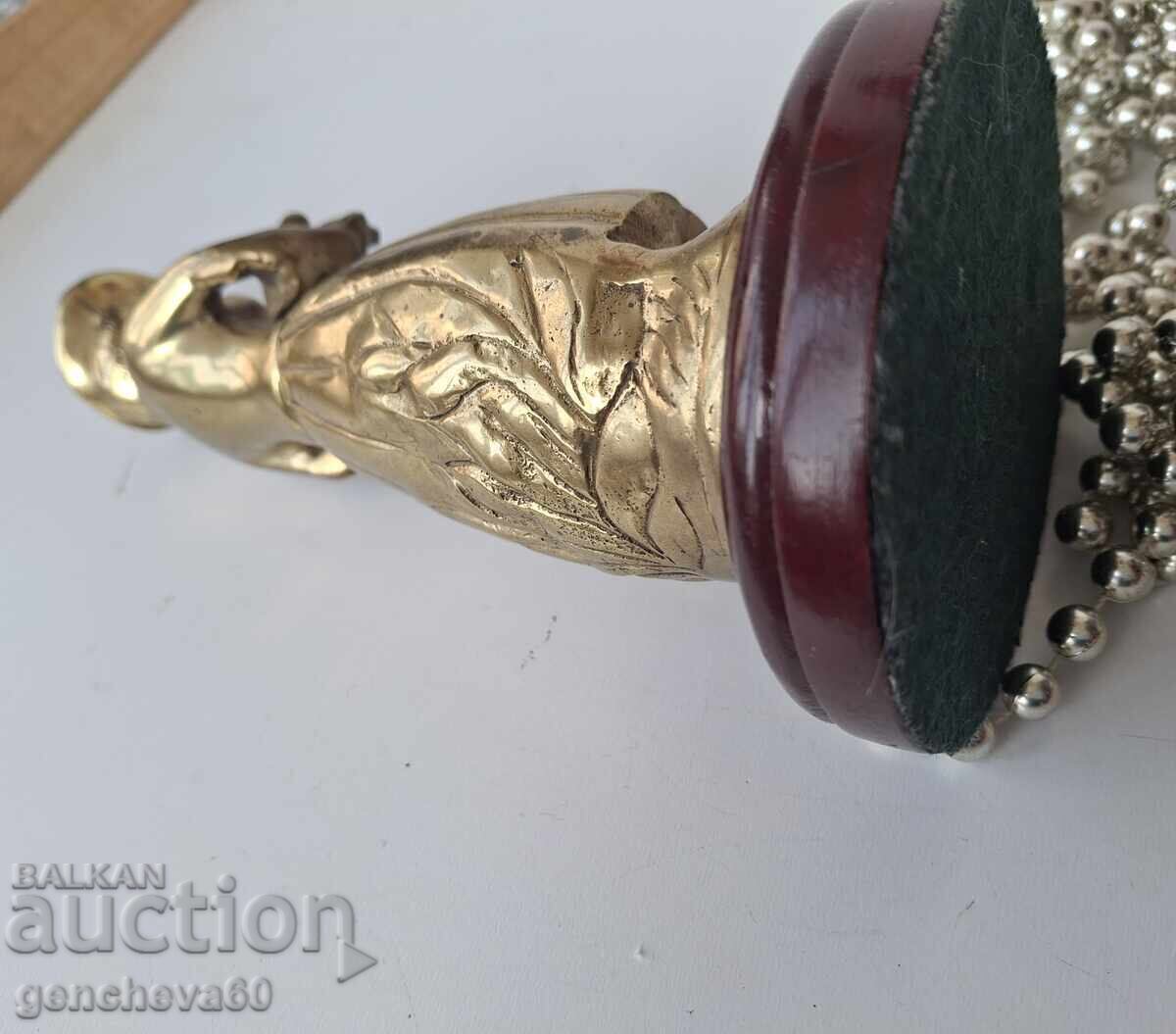 Old bronze sculpture, "Lady with a puppy" - 7 Old bronze sculpture, "Lady with a puppy" - 7