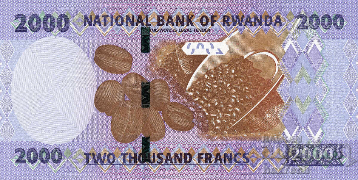 Auction  ❤️ ⭐ Rwanda 2024 2000 francs UNC new ⭐ ❤️