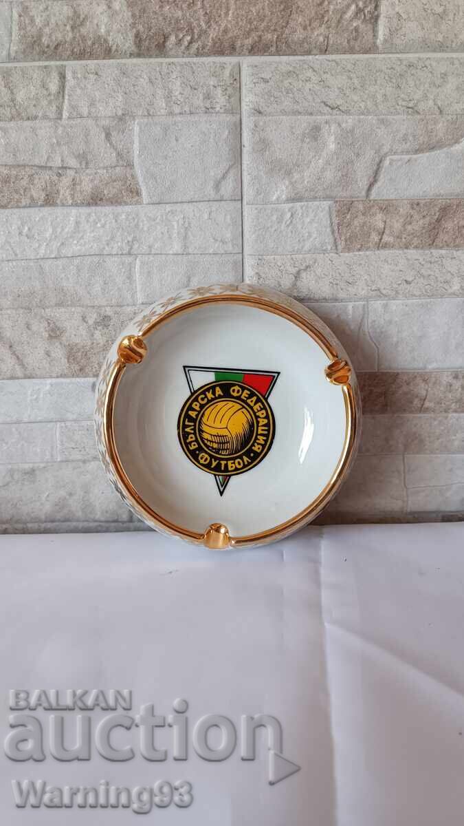 Old porcelain ashtray - Bulgarian Football Federation -Kitka - 5 Old porcelain ashtray - Bulgarian Football Federation -Kitka - 5